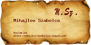 Mihajlov Szabolcs névjegykártya